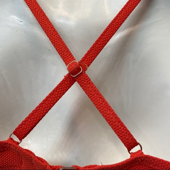 Shade & Shore Scalloped Bikini Orange 34 Underwire Top - Picture 3 of 4